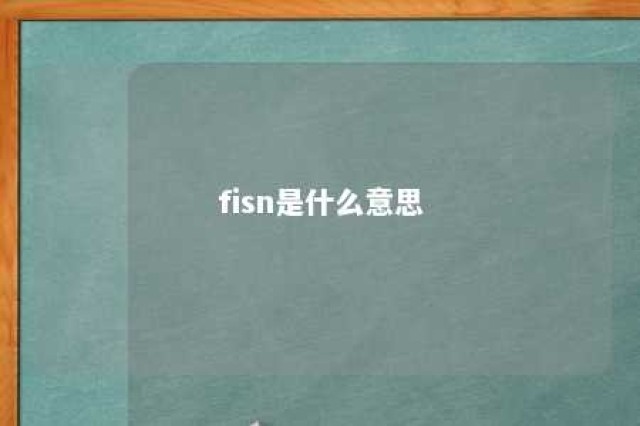 fisn是什么意思 