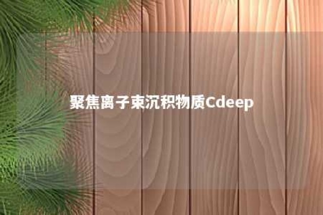 聚焦离子束沉积物质Cdeep 